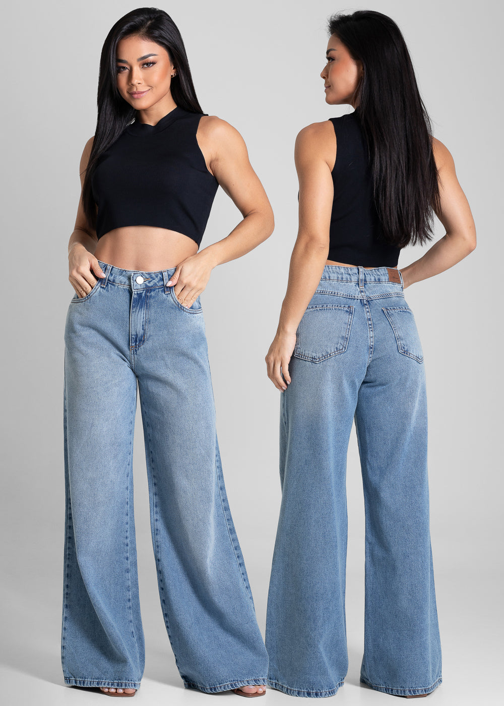 Calça Jeans Sawary Wide Leg - 281883 AZUL