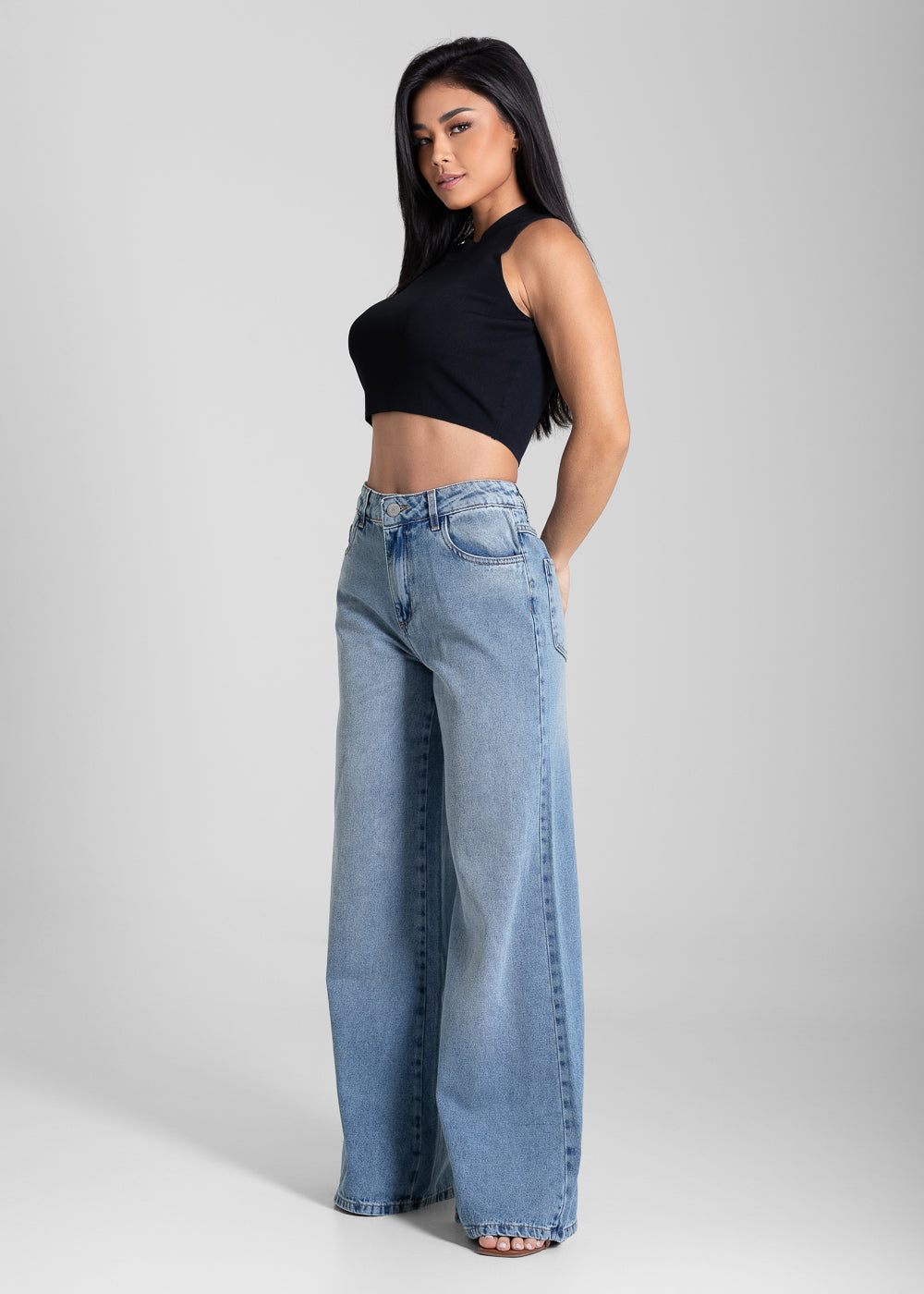 Calça Jeans Sawary Wide Leg - 281883 AZUL