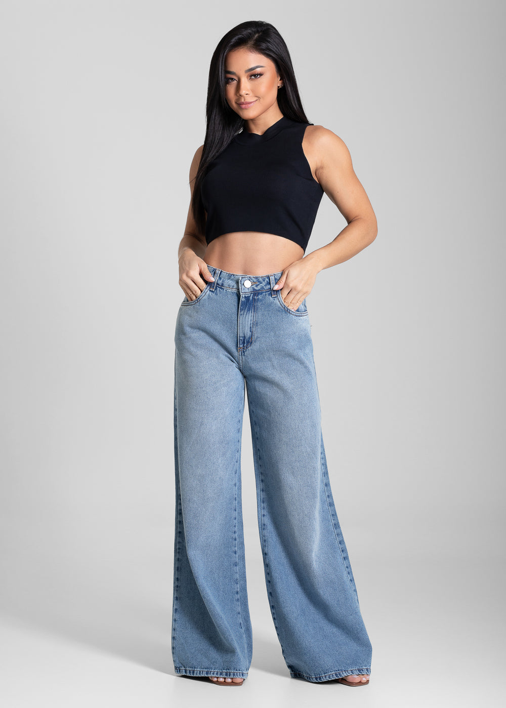 Calça Jeans Sawary Wide Leg - 281883 AZUL