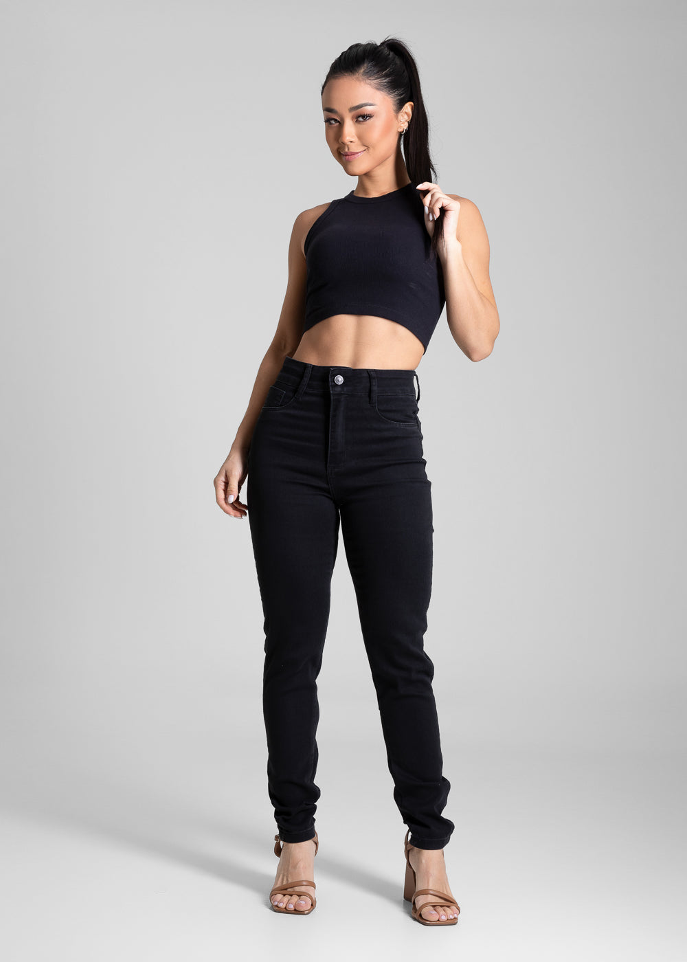 Calça Sarja Sawary Push Up - 281908 PRETO