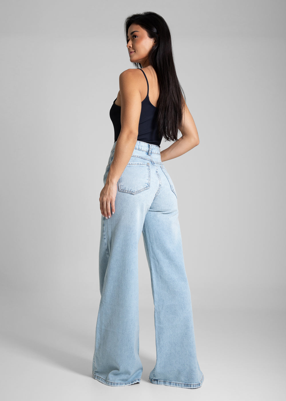 Calça Jeans Sawary Super Wide Leg - 281940 AZUL
