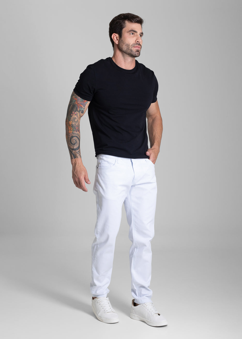 Calça Sarja Sawary Slim - 281944 BRANCO
