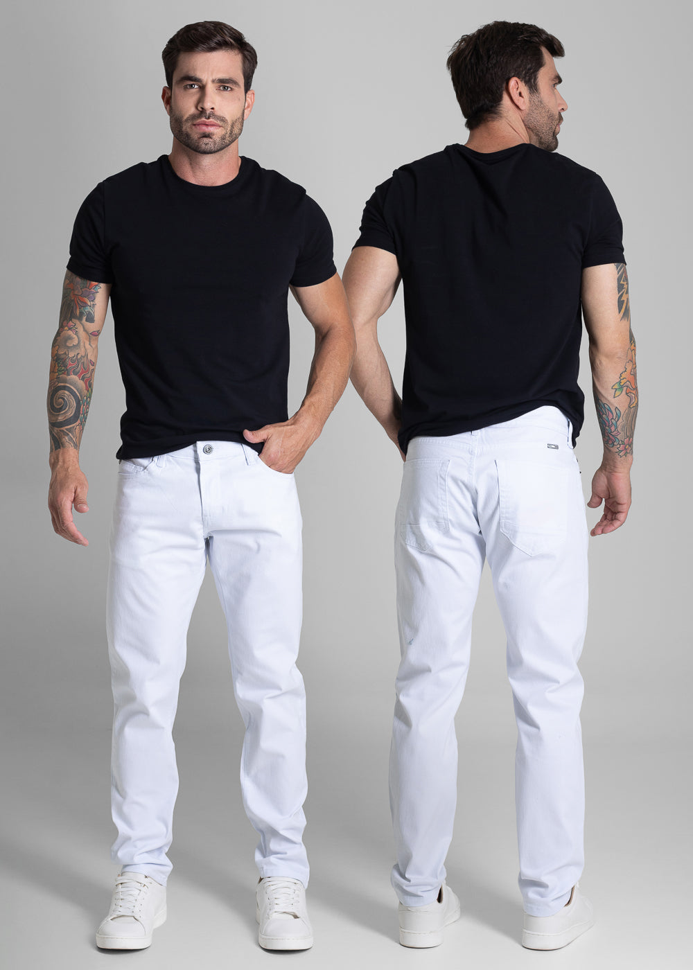 Calça Sarja Sawary Slim - 281944 BRANCO