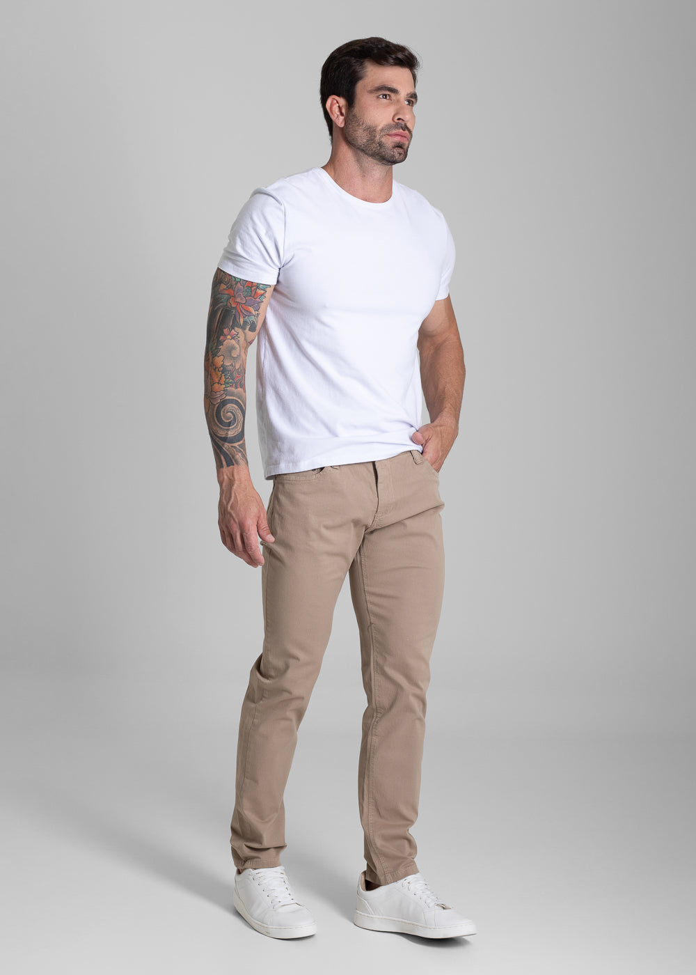 Calça Sarja Sawary Slim - 281945 BEGE