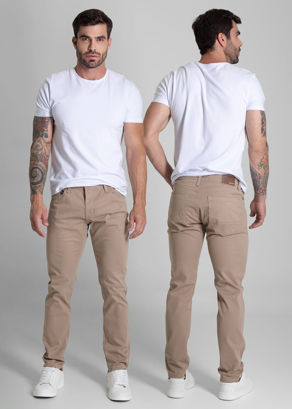 Calça Sarja Sawary Slim - 281945 BEGE