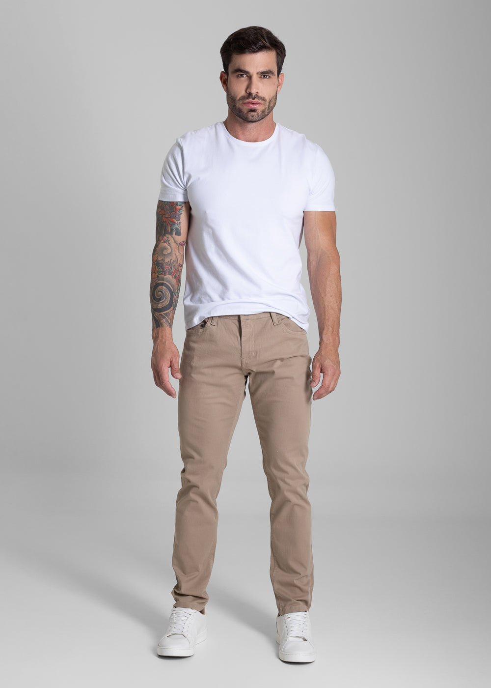 Calça Sarja Sawary Slim - 281945 BEGE