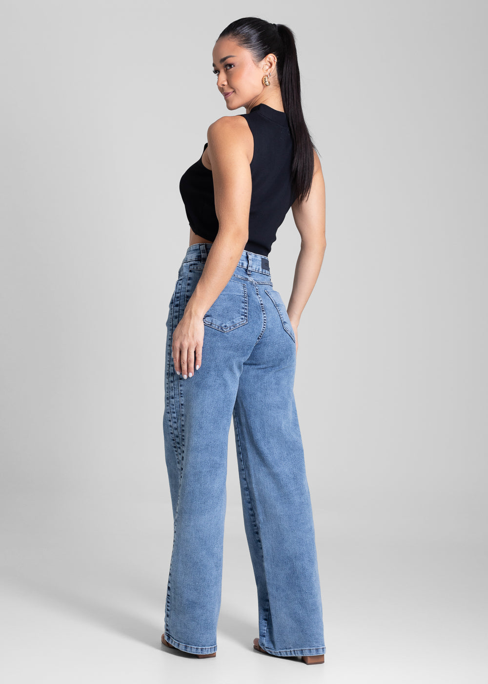 Calça Jeans Sawary Wide Leg - 281973 AZUL