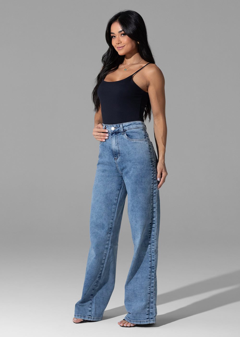 Calça Jeans Sawary Wide Leg - 281982 AZUL
