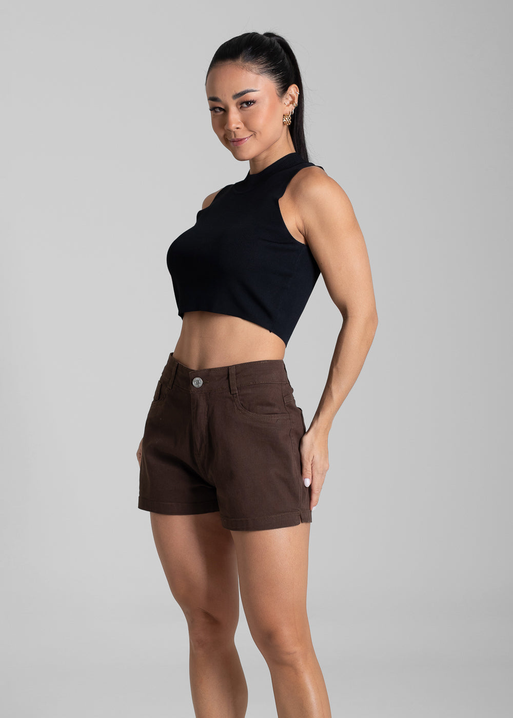 Shorts Sarja Sawary - 282004 MARROM