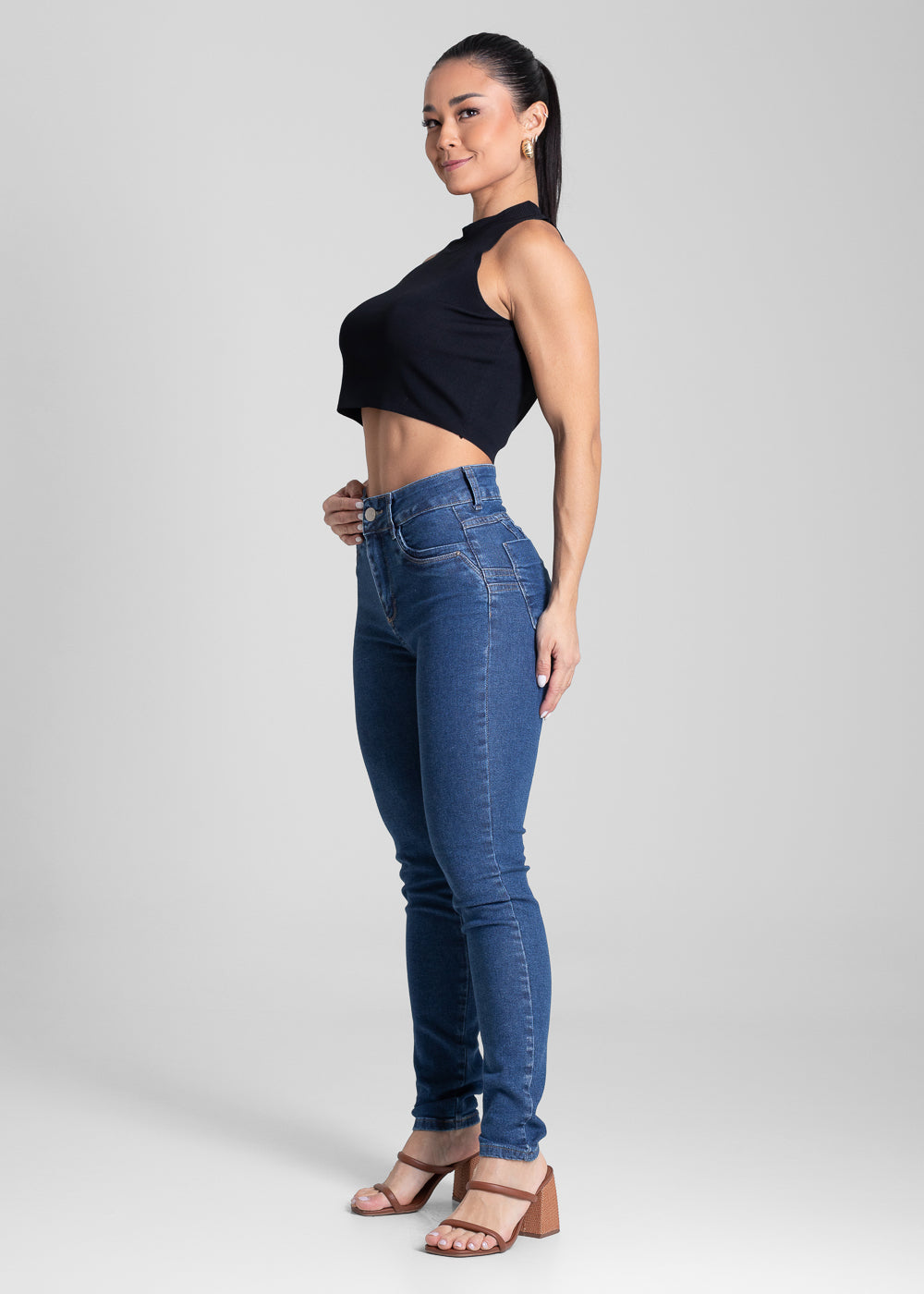 Calça Jeans Sawary Levanta Bumbum - 282014 AZUL