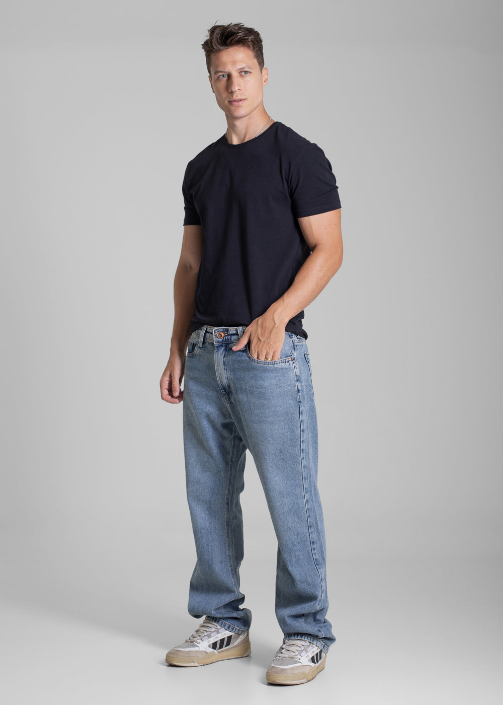 Calça Jeans Sawary Baggy - 282015 AZUL
