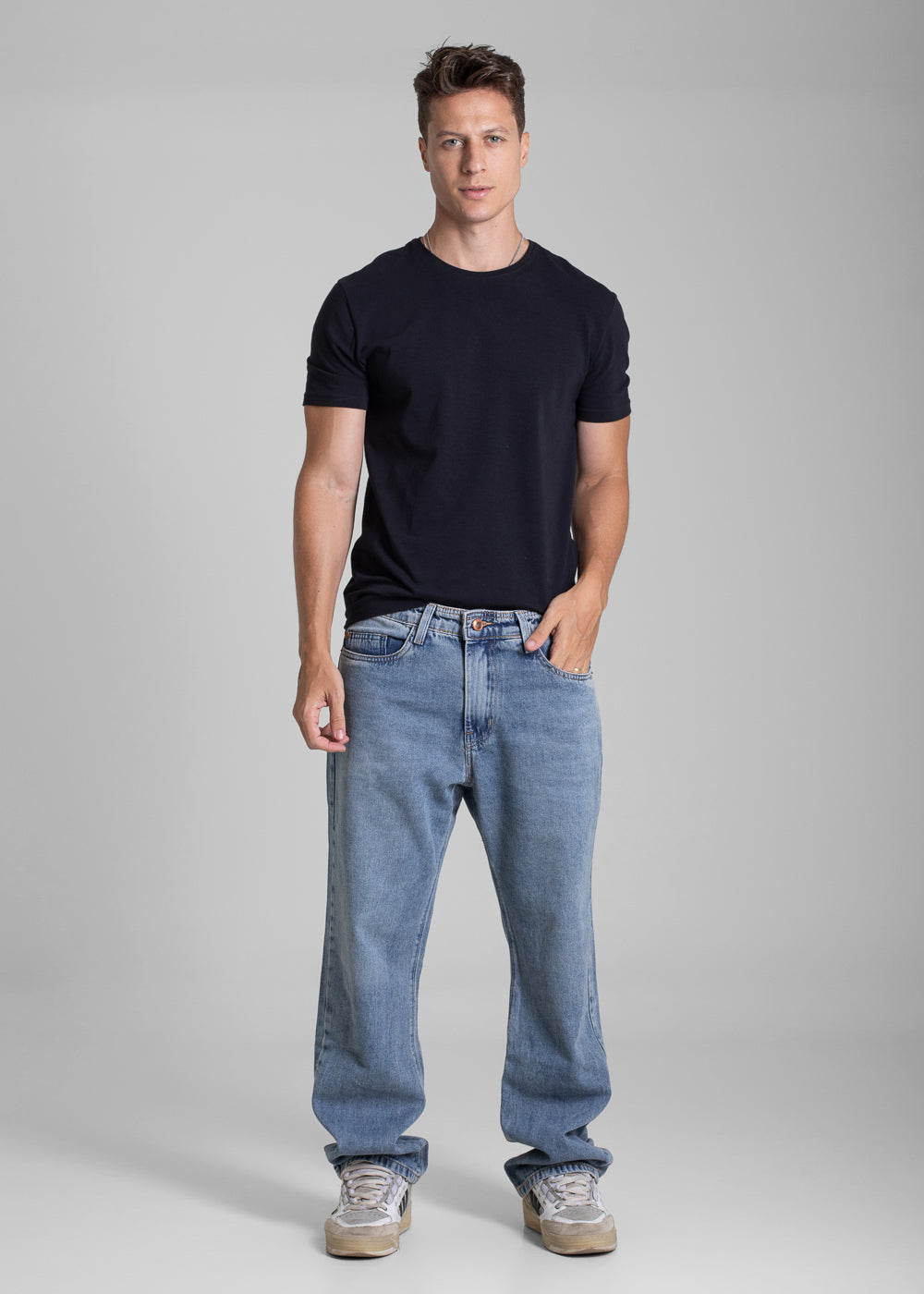 Calça Jeans Sawary Baggy - 282015 AZUL