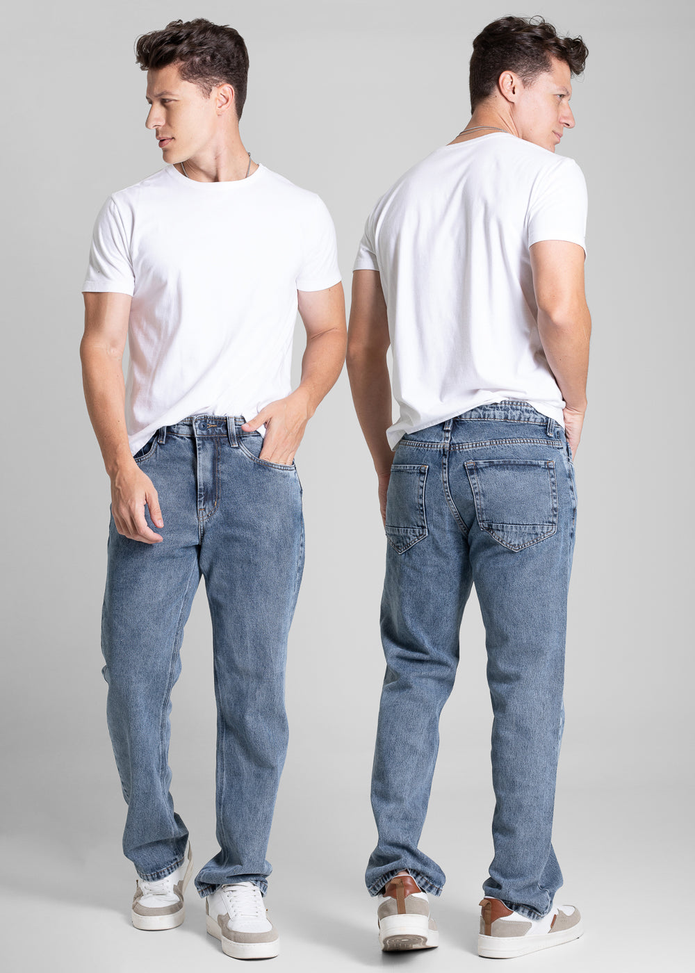 Calça Jeans Sawary Baggy - 282016 PRETO