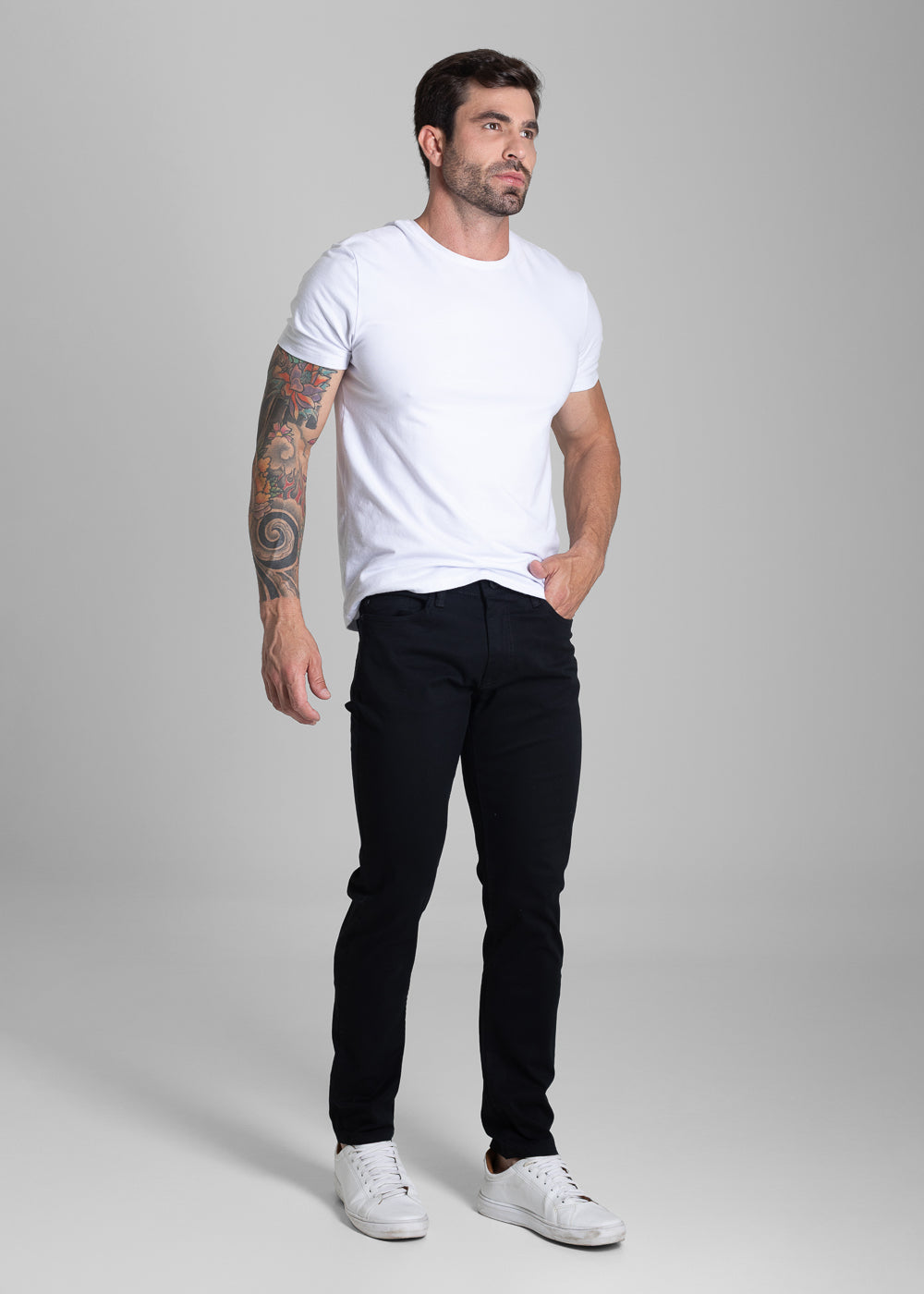 Calça Sarja Sawary Slim - 282023 PRETO