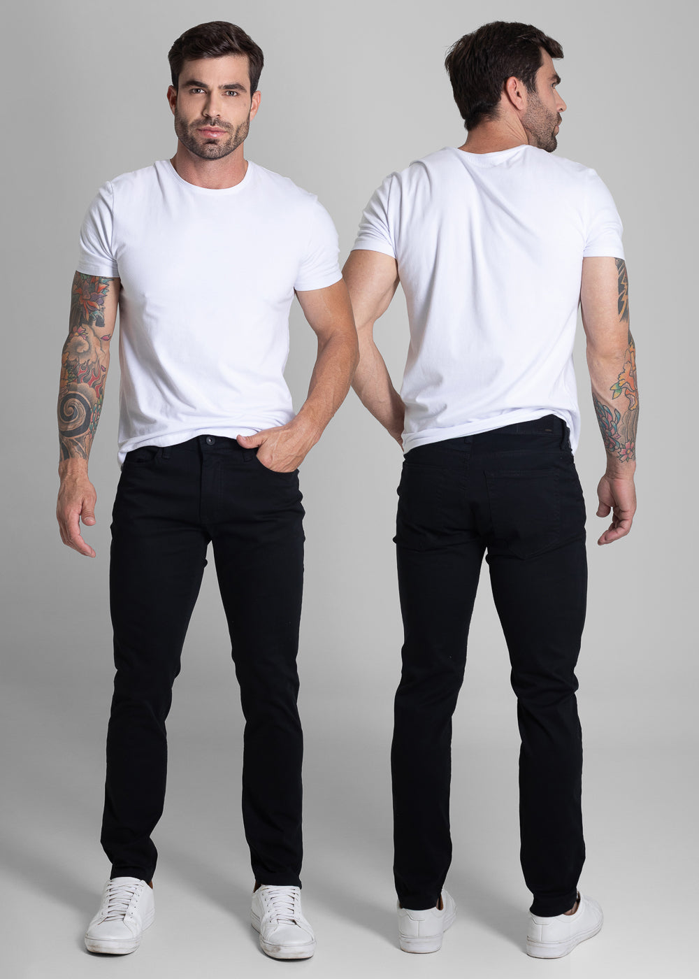 Calça Sarja Sawary Slim - 282023 PRETO