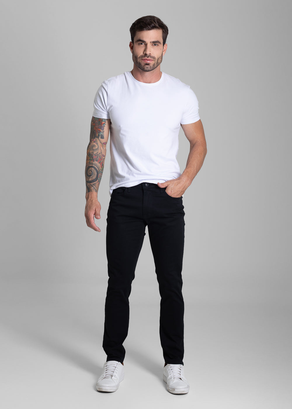 Calça Sarja Sawary Slim - 282023 PRETO