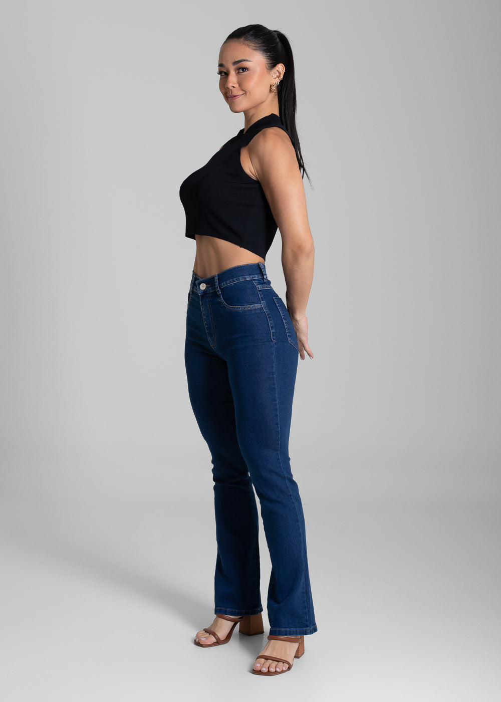 Calça Jeans Sawary Boot Cut Petit - 282031 AZUL