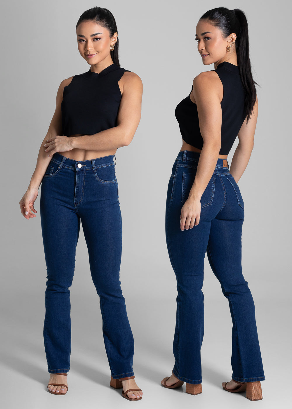 Calça Jeans Sawary Boot Cut Petit - 282031 AZUL