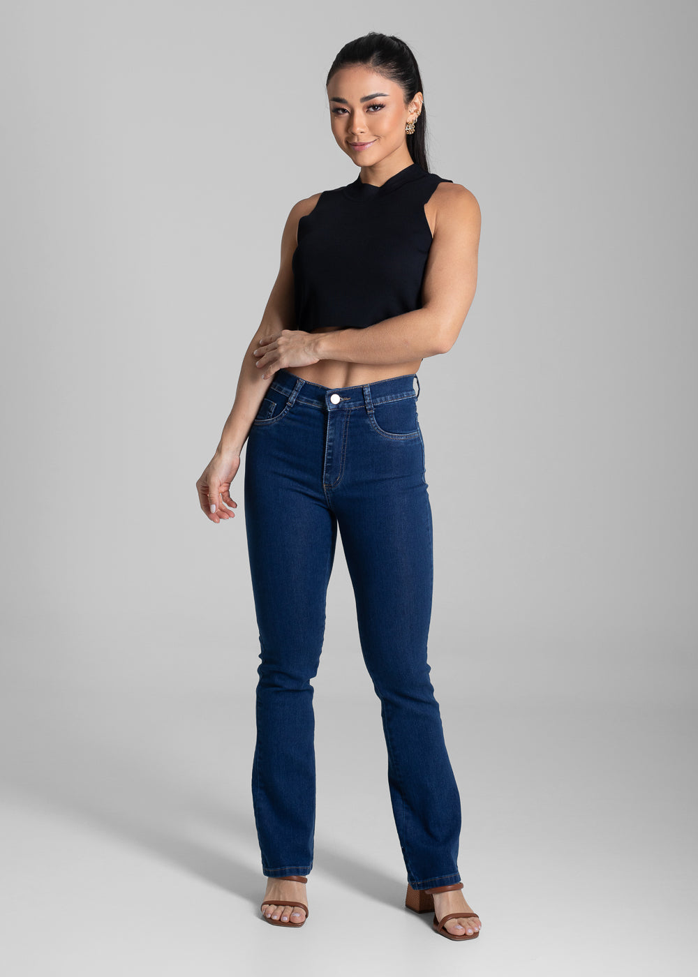 Calça Jeans Sawary Boot Cut Petit - 282031 AZUL