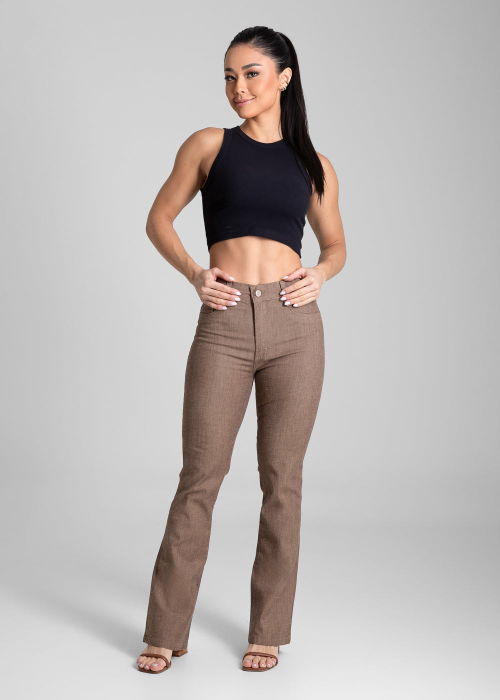 Calça Sarja Sawary Boot Cut - 282039 MARROM