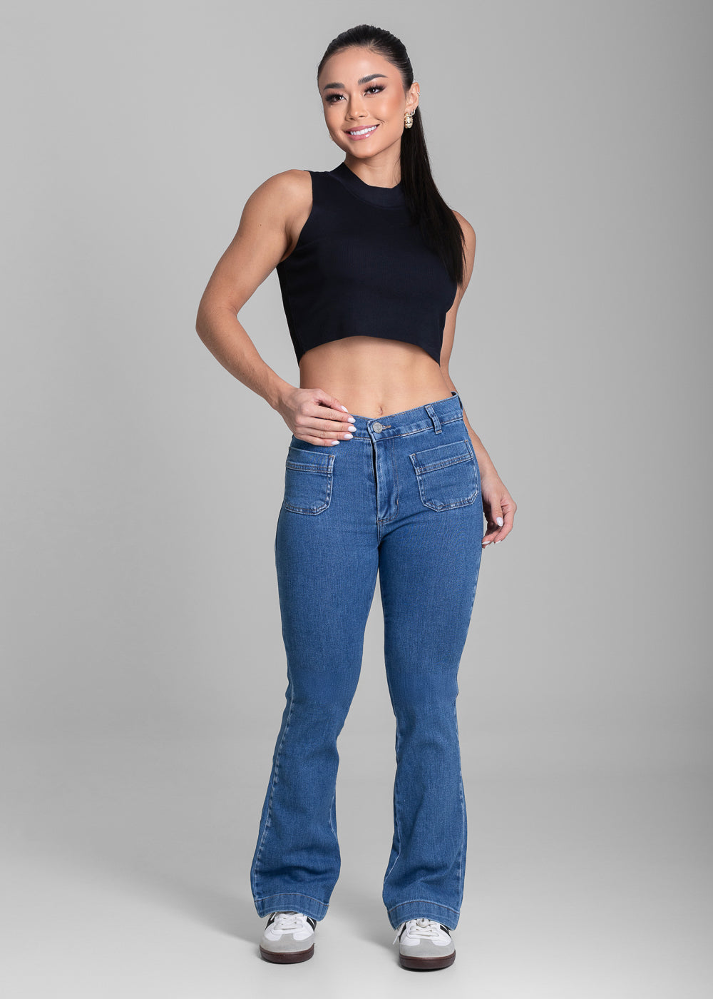 Calça Jeans Sawary Boot Cut Petit - 282045 AZUL