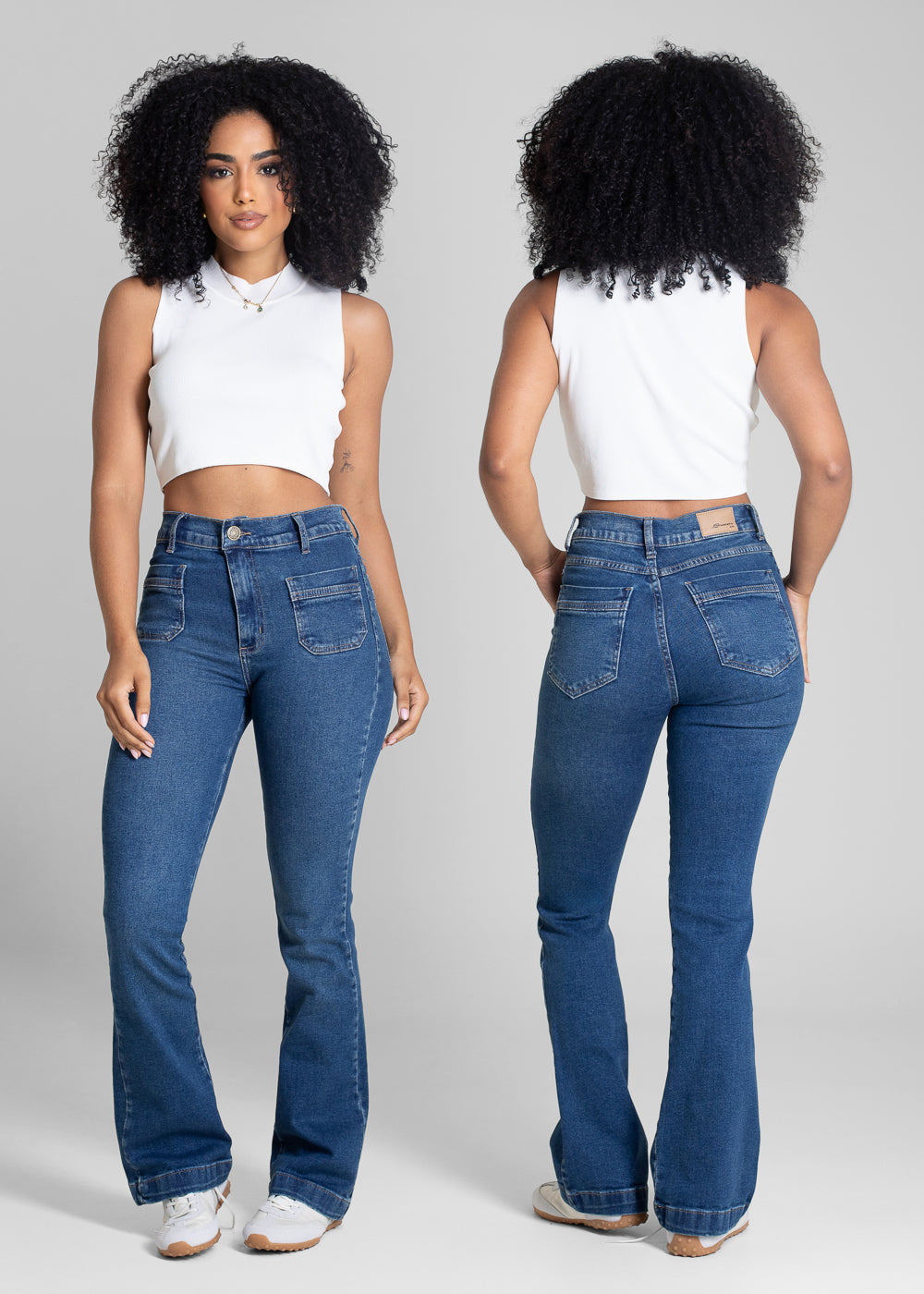 Calça Jeans Sawary Boot Cut Petit - 282047 AZUL