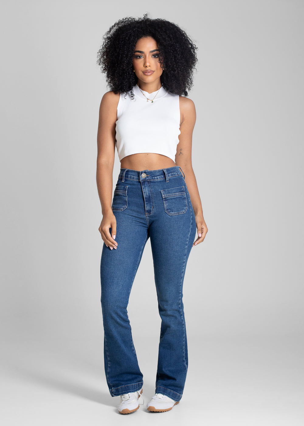 Calça Jeans Sawary Boot Cut Petit - 282047 AZUL