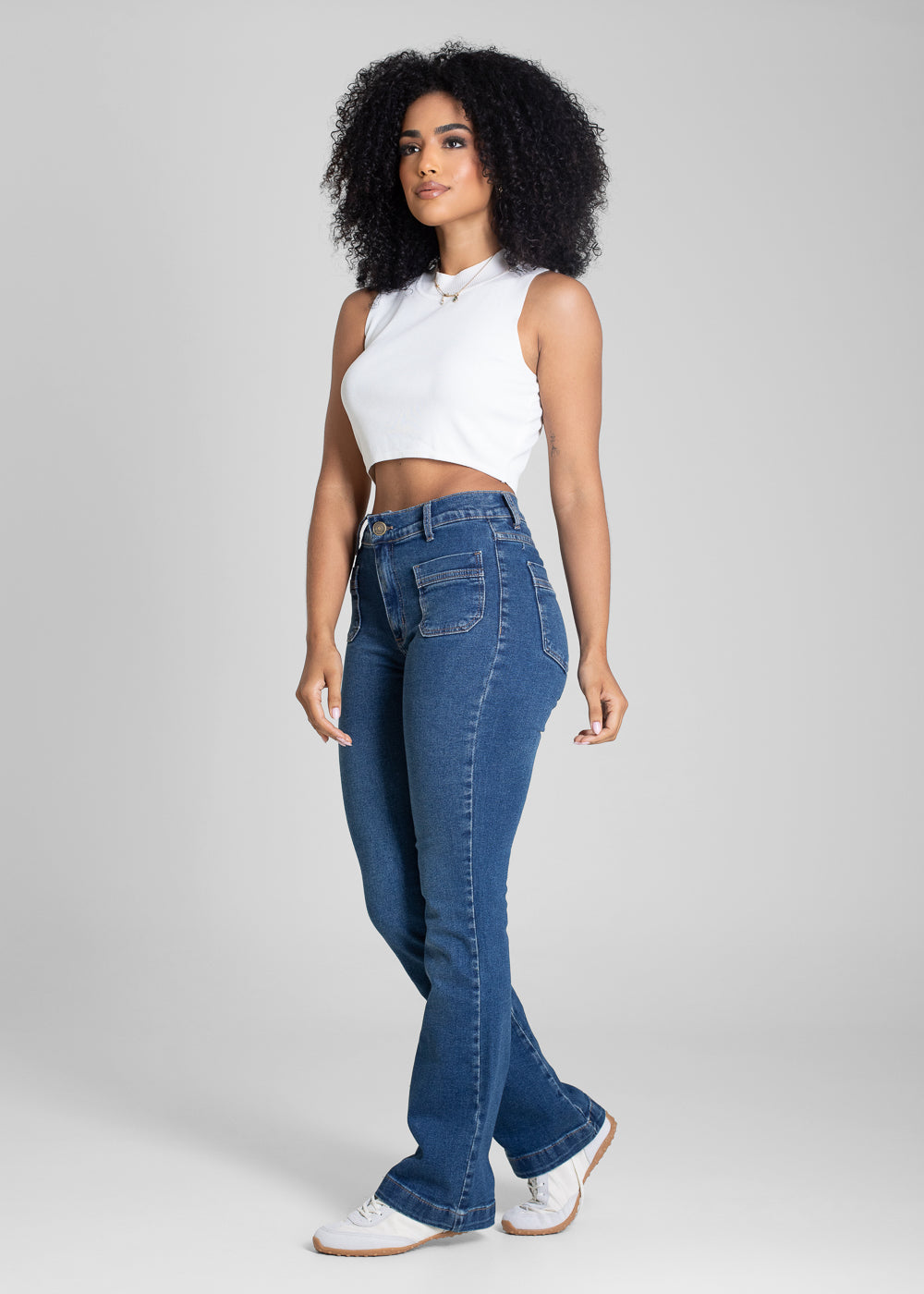 Calça Jeans Sawary Boot Cut Petit - 282047 AZUL
