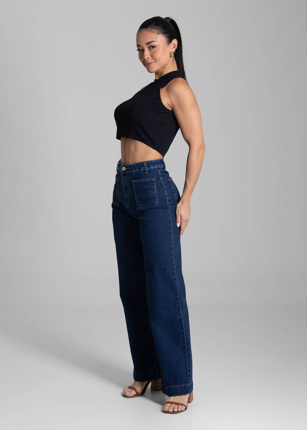 Calça Jeans Sawary Wide Leg - 282056 AZUL