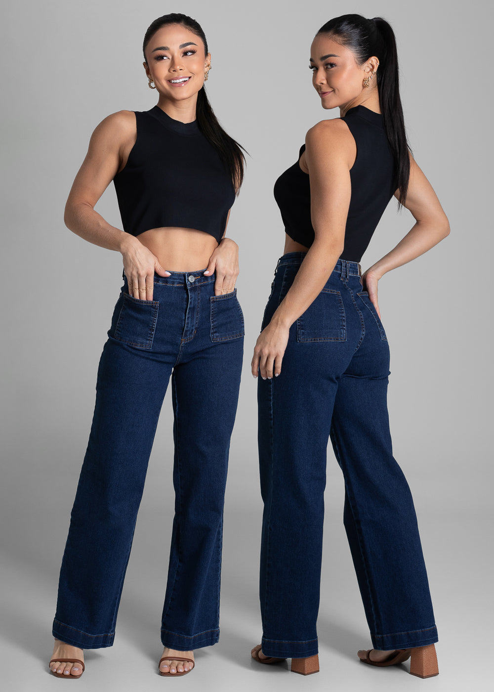 Calça Jeans Sawary Wide Leg - 282056 AZUL