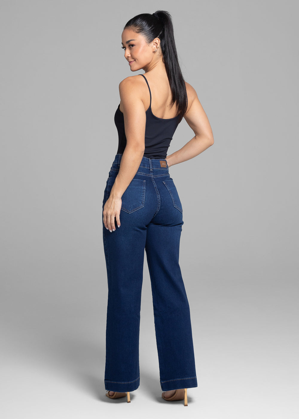 Calça Jeans Sawary Wide Leg Petit - 282060 AZUL