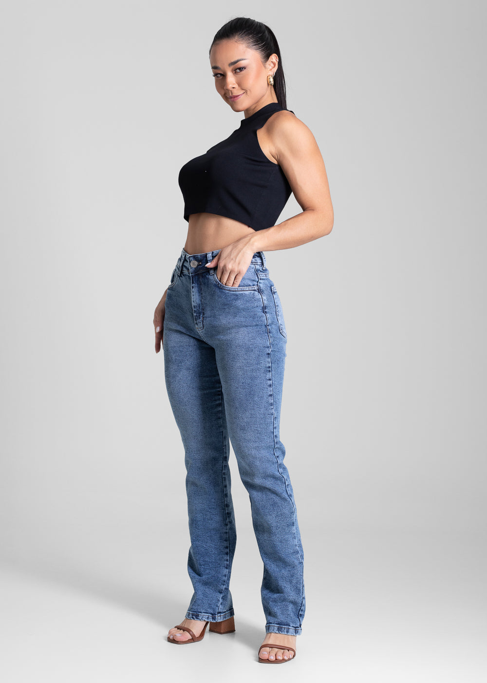 Calça Jeans Sawary Reta - 282063 AZUL