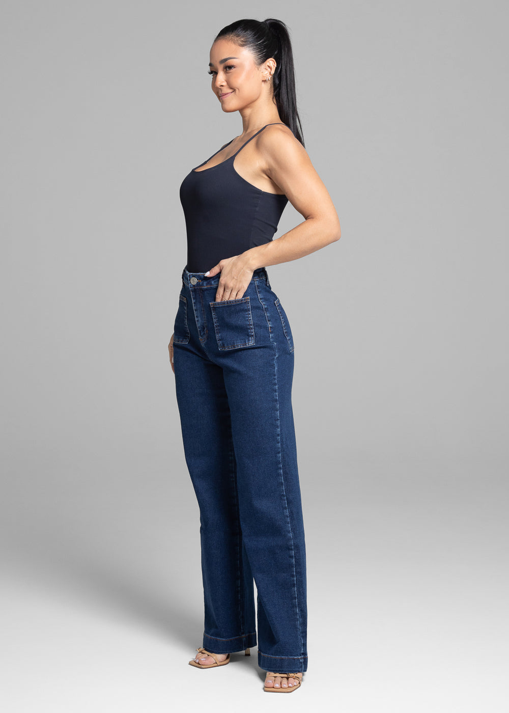 Calça Jeans Sawary Wide Leg - 282067 AZUL