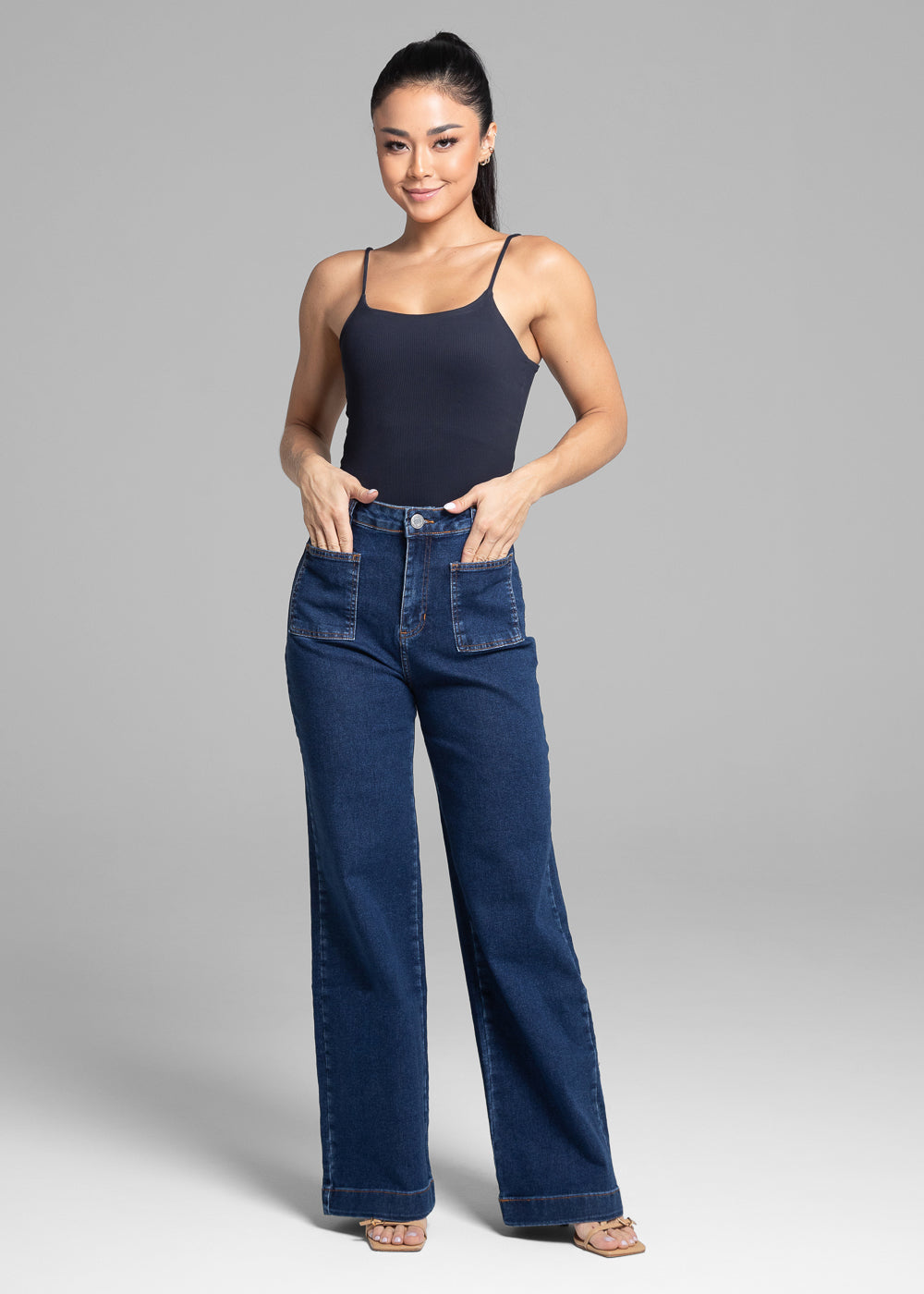 Calça Jeans Sawary Wide Leg - 282067 AZUL