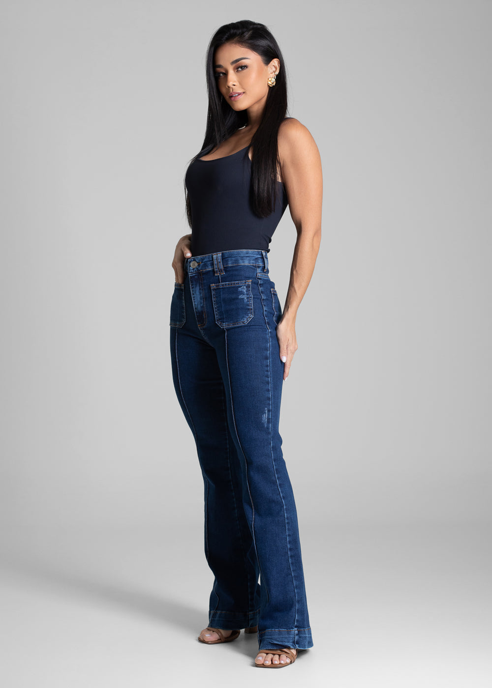 Calça Jeans Sawary Flare - 282068 AZUL