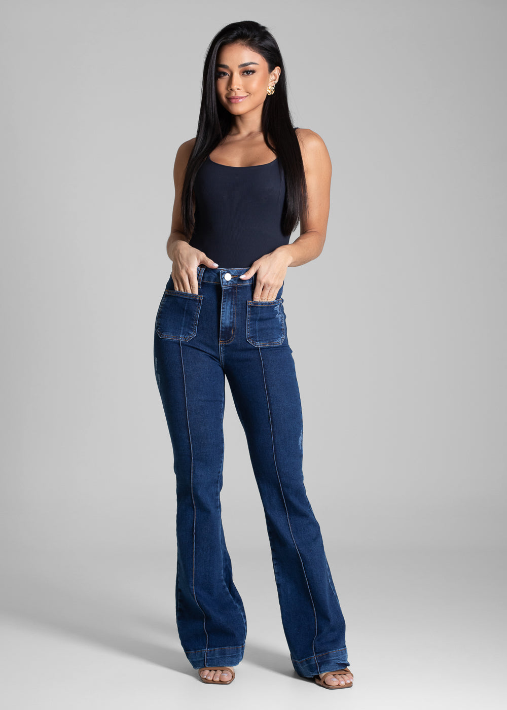 Calça Jeans Sawary Flare - 282068 AZUL