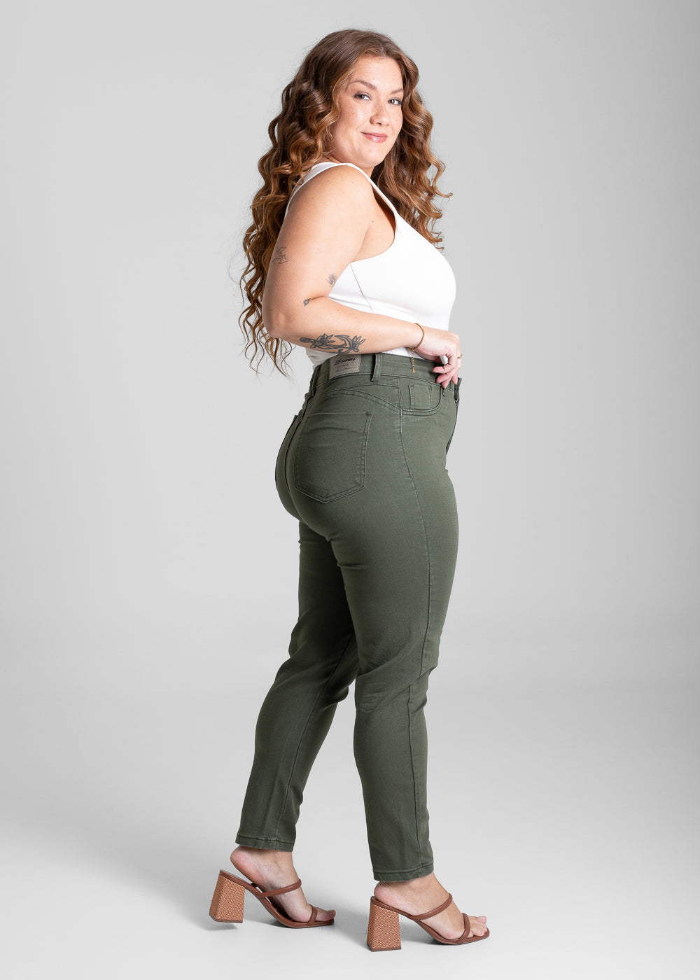 Calça Sarja Sawary Plus Size - 282071 VERDE