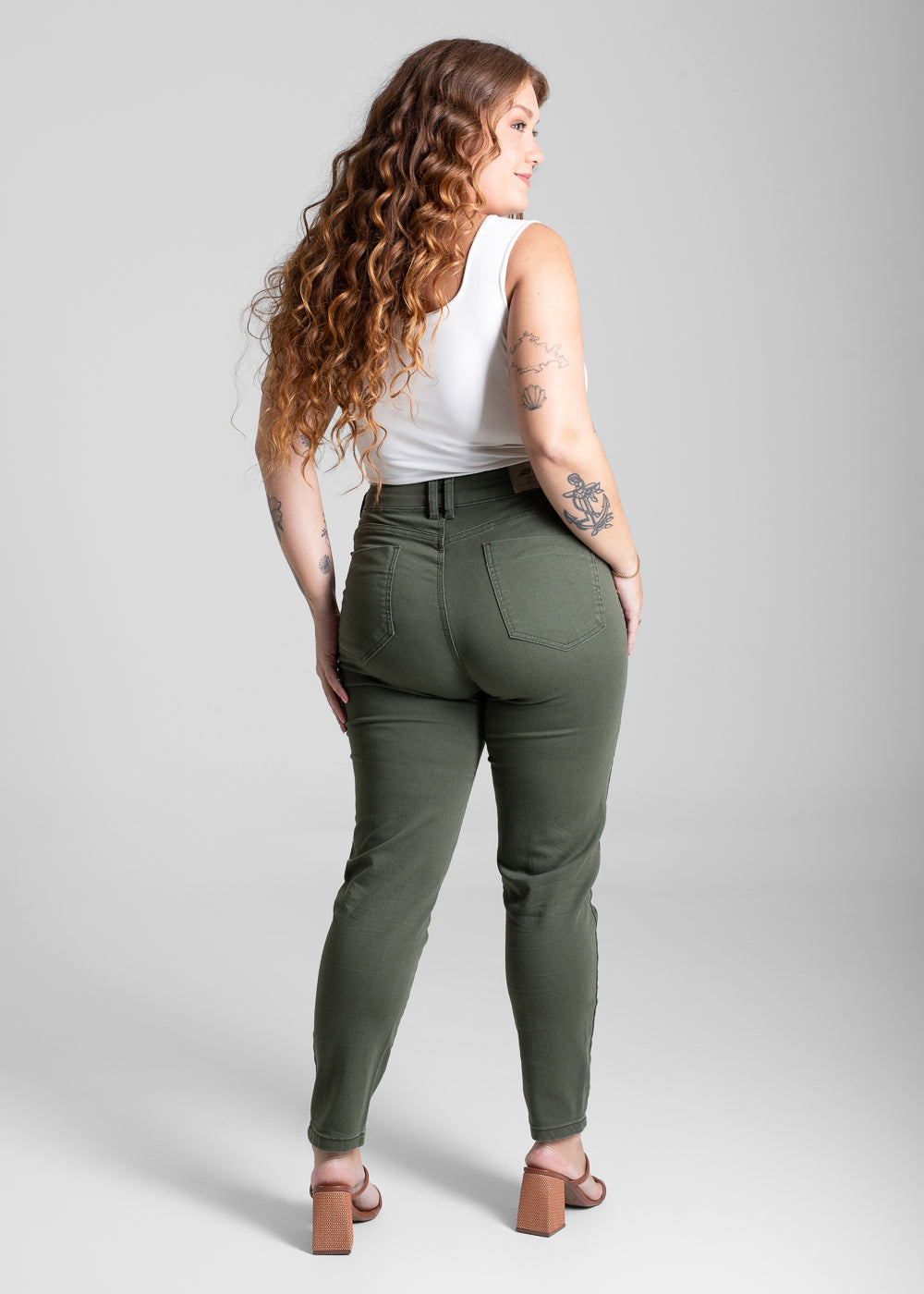 Calça Sarja Sawary Plus Size - 282071 VERDE