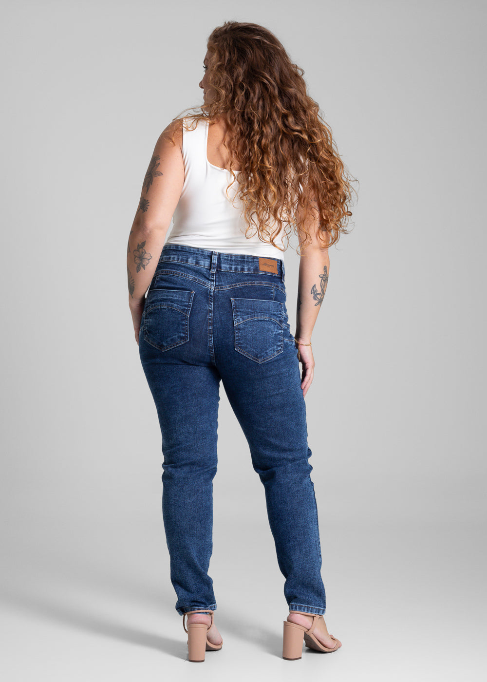 Calça Jeans Sawary Cigarrete Plus Size - 282085 AZUL