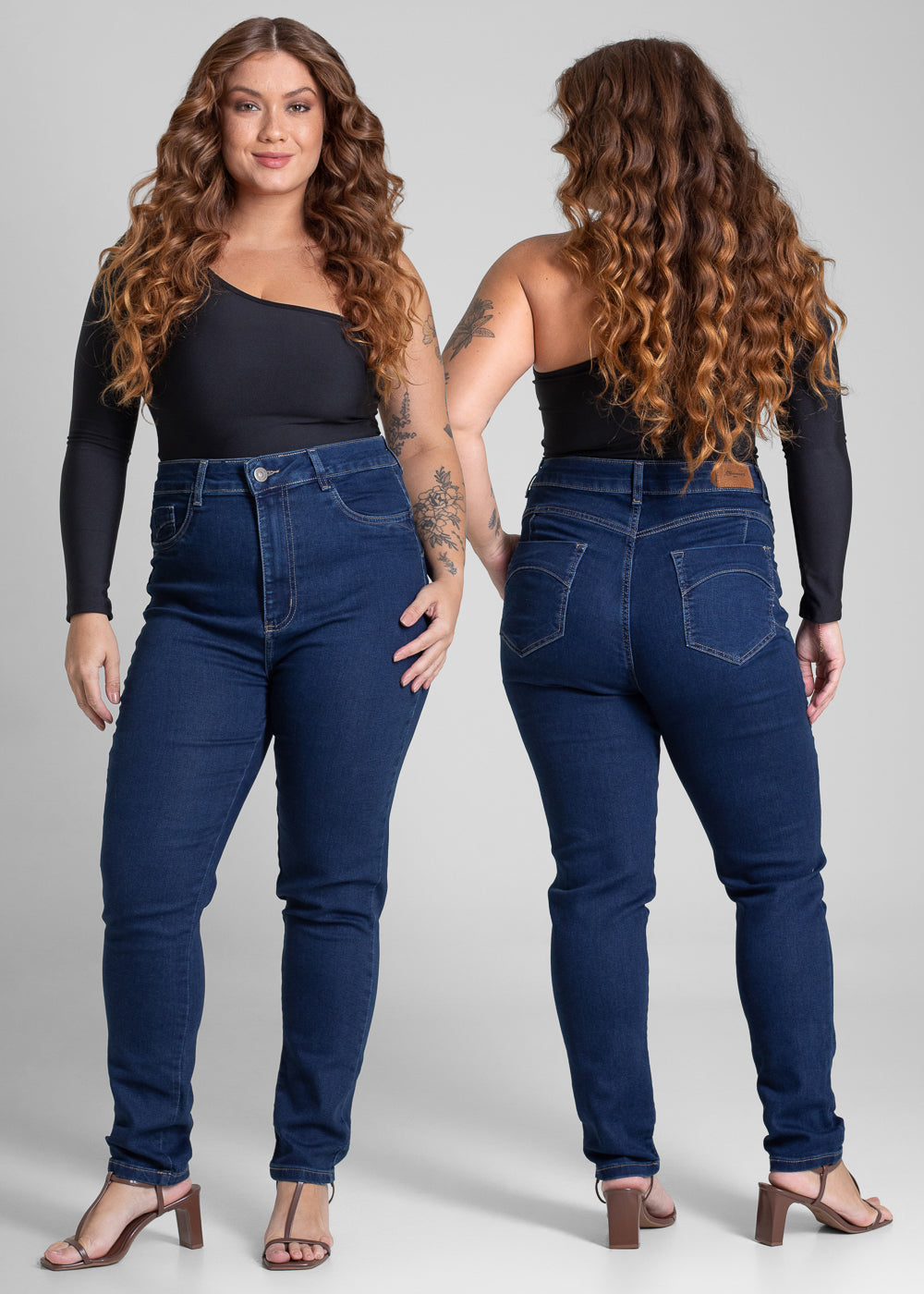 Calça Jeans Sawary Cigarrete Plus Size - 282088 AZUL