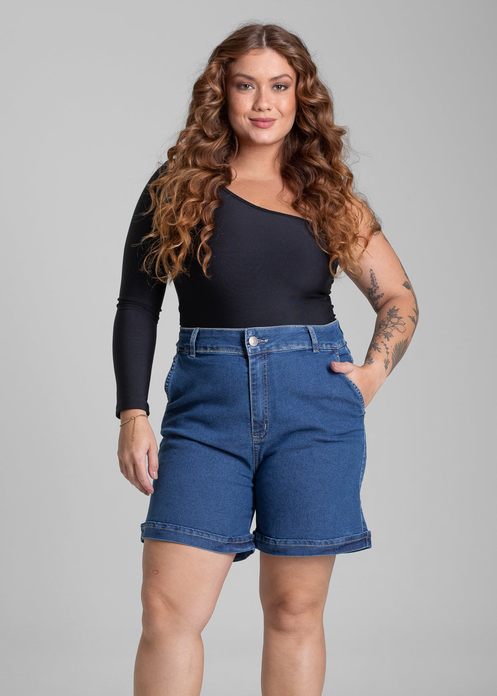 Shorts Jeans Sawary Plus Size - 282089 AZUL