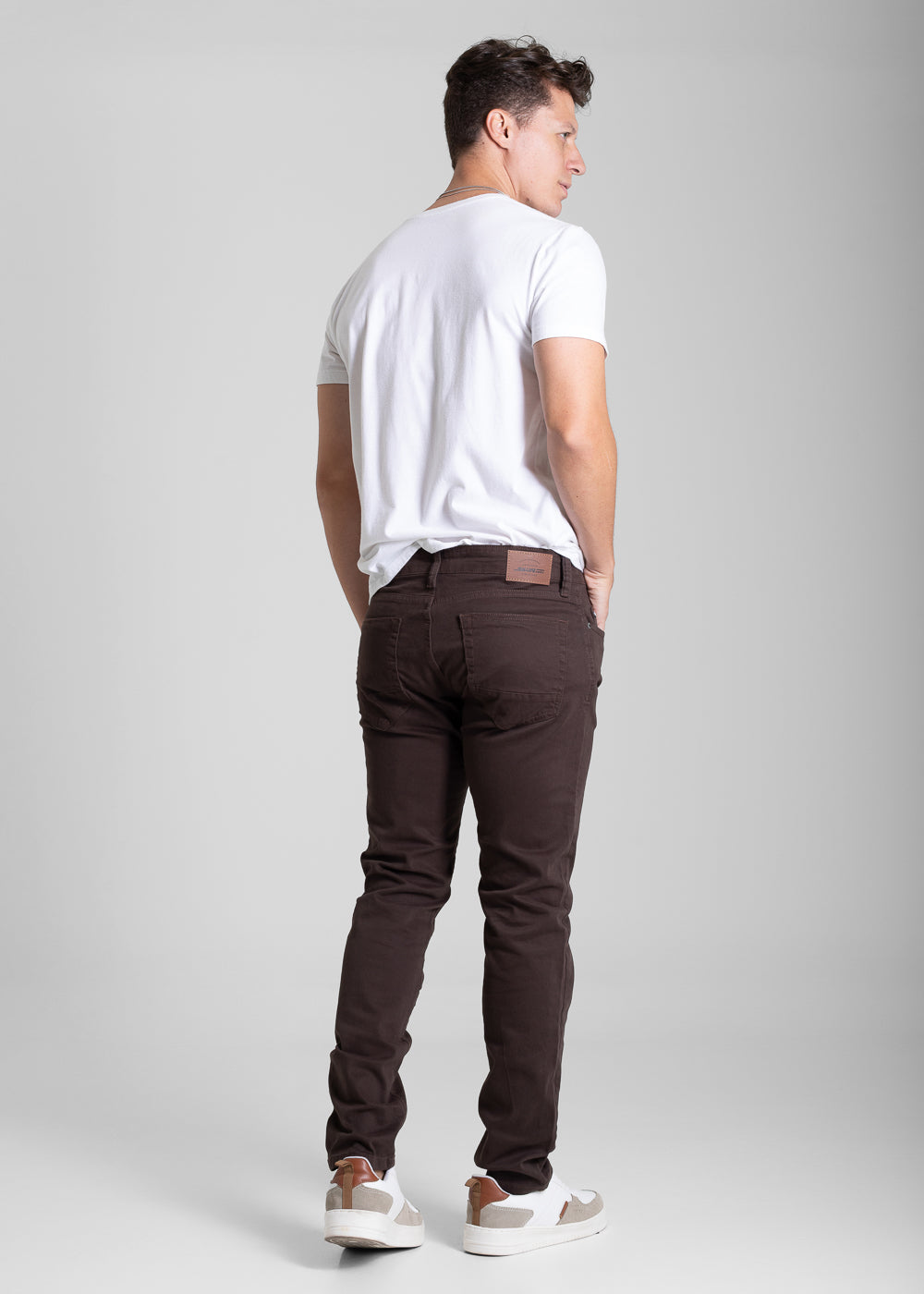 Calça Sarja Sawary Slim - 282096 MARROM