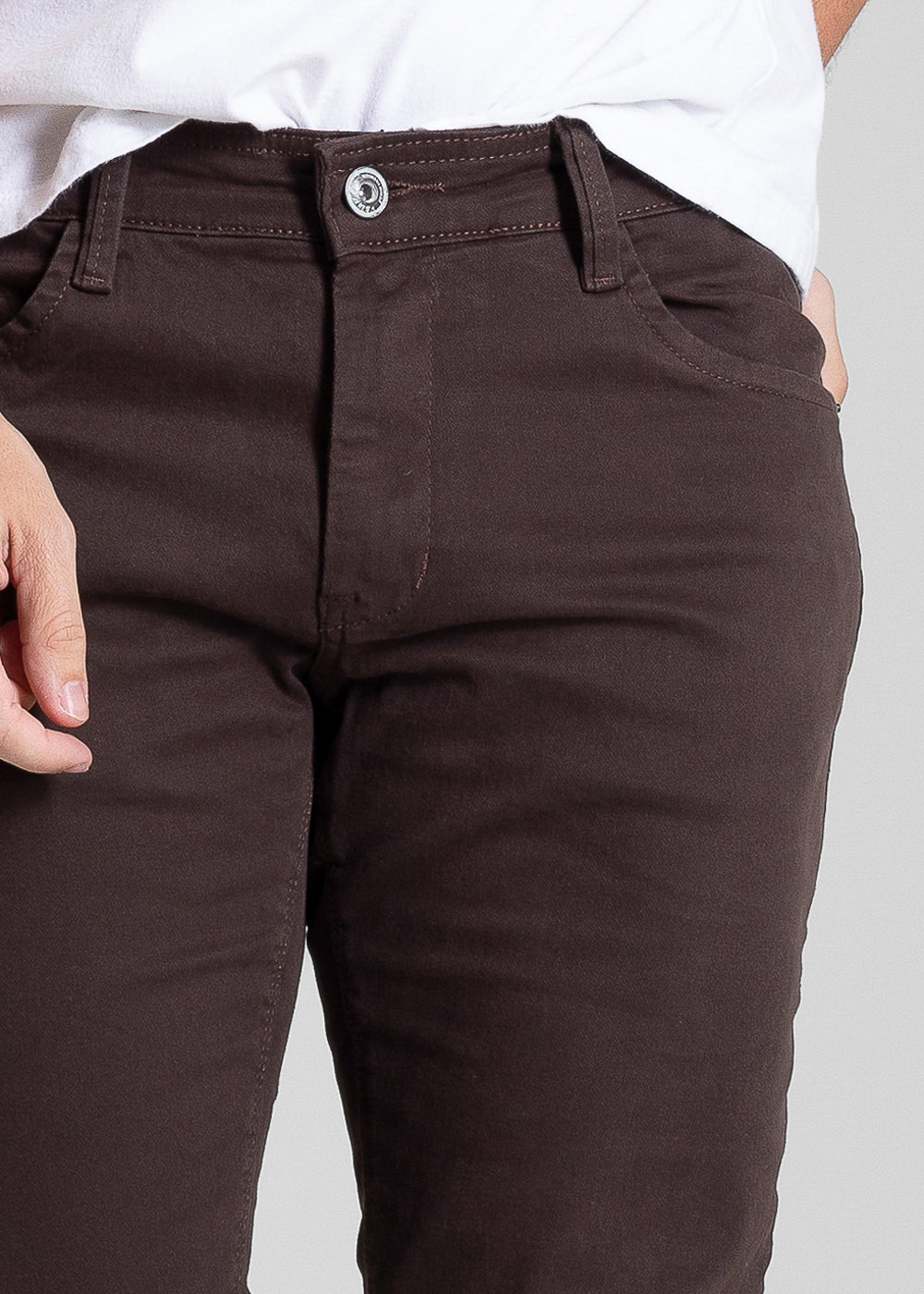 Calça Sarja Sawary Slim - 282096 MARROM