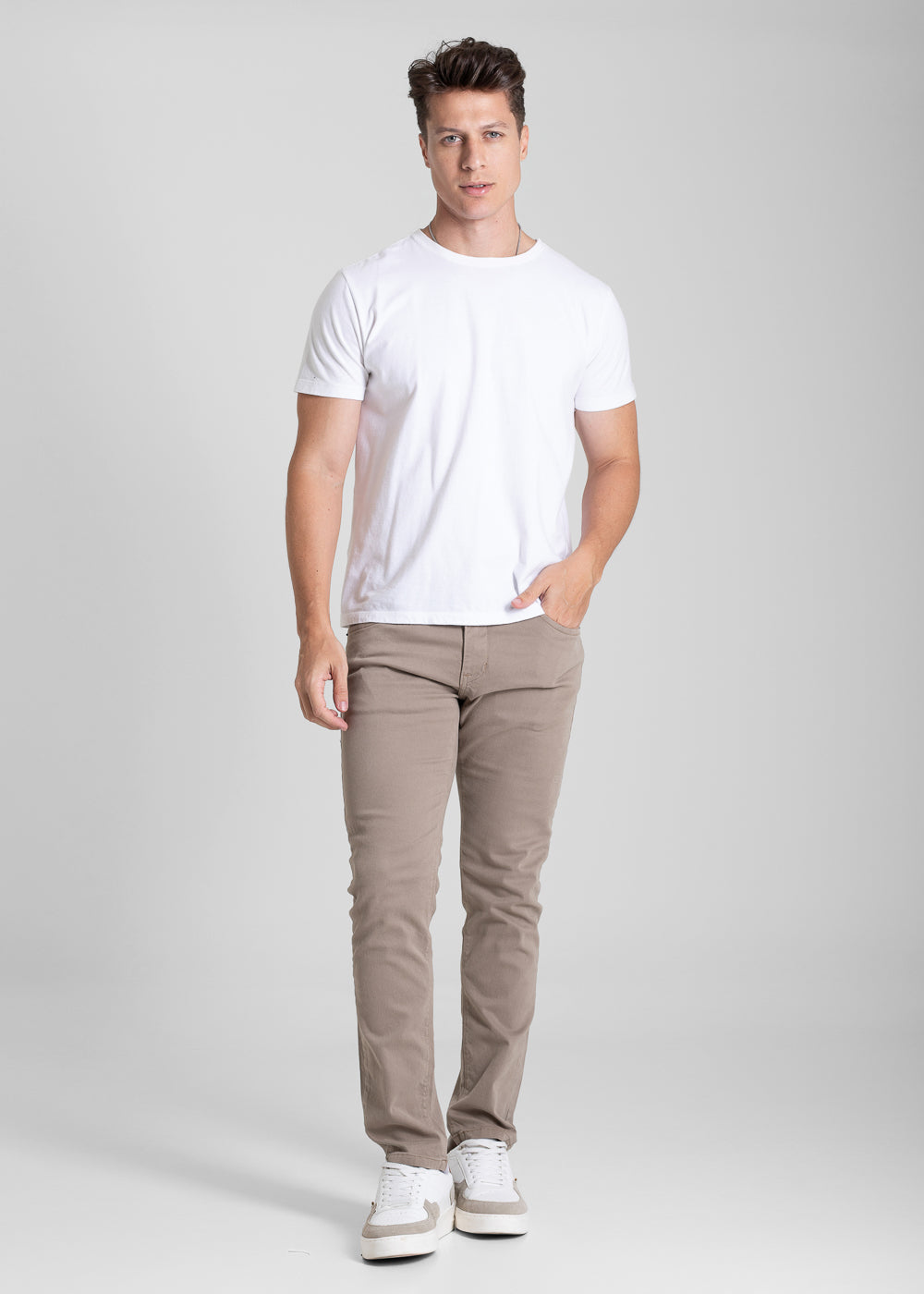 Calça Sarja Sawary Slim - 282097 BEGE