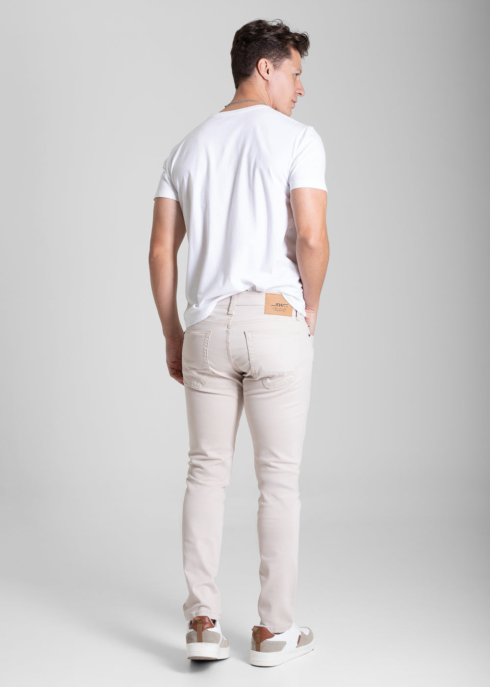 Calça Sarja Sawary Slim - 282098 BEGE