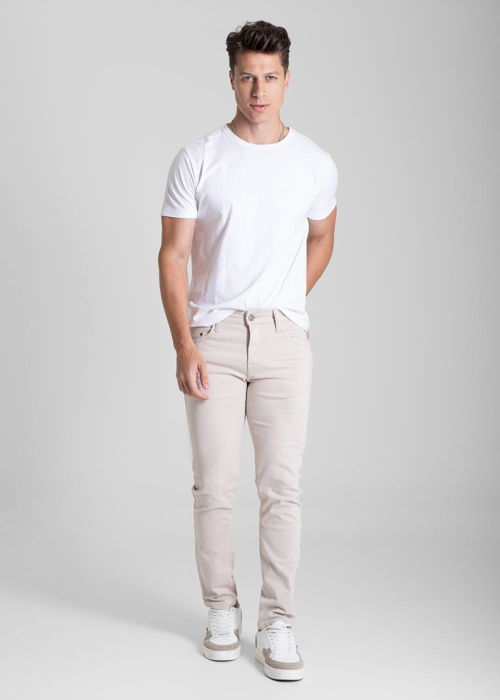 Calça Sarja Sawary Slim - 282098 BEGE