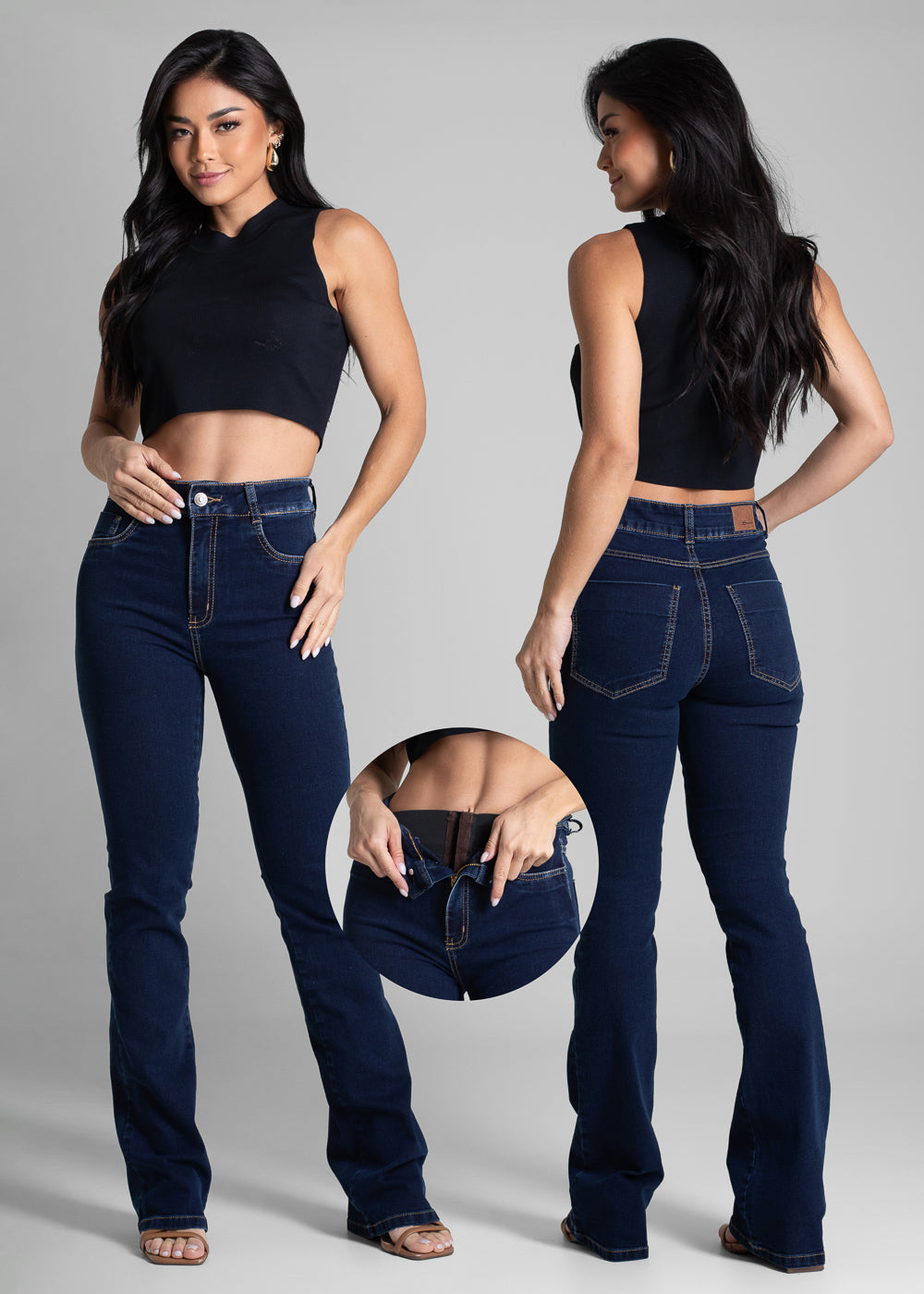 Calça Jeans Sawary Super Lipo Boot Cut - 282103 AZUL
