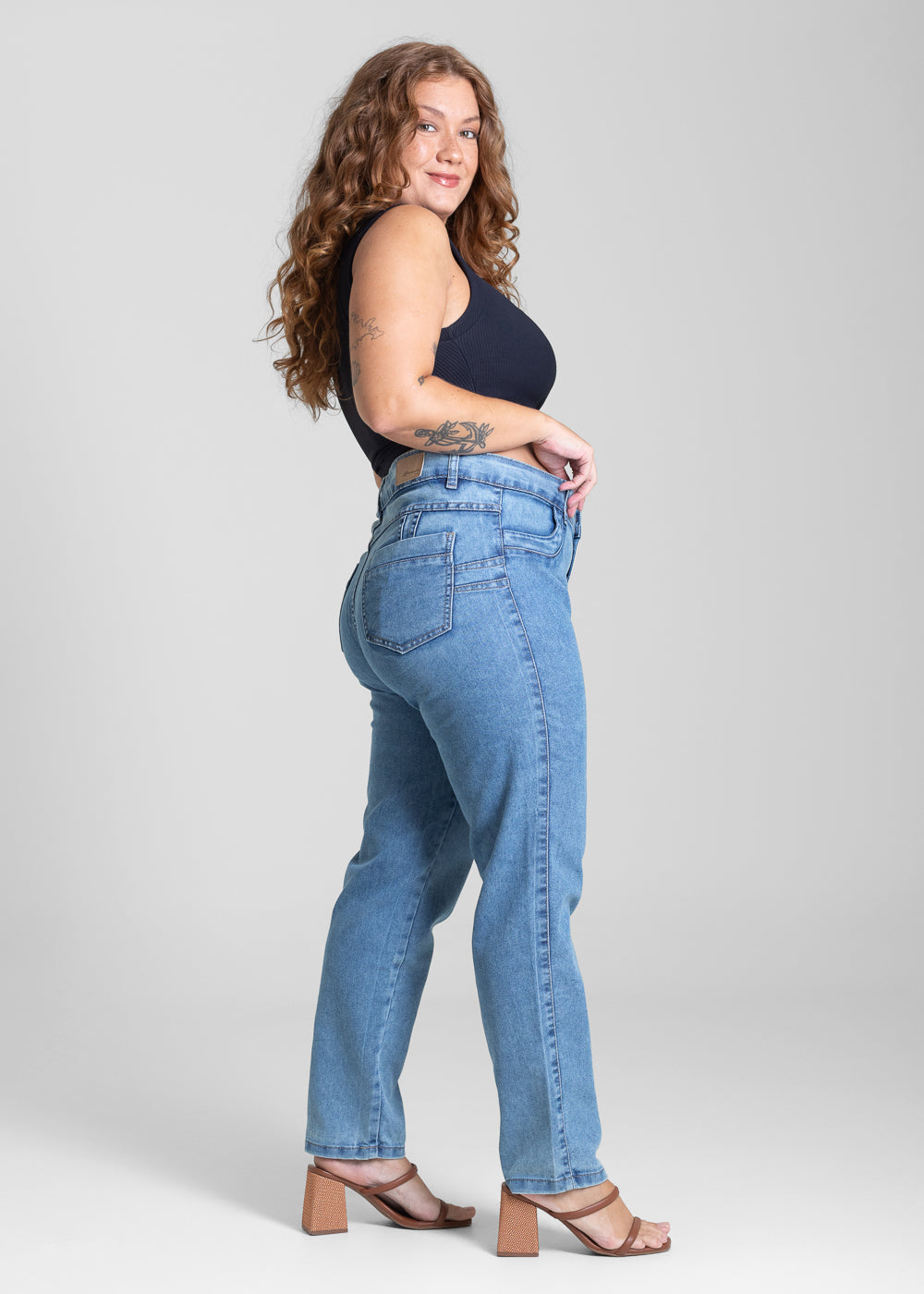 Calça Jeans Sawary Plus Size Levanta Bumbum - 282104 AZUL