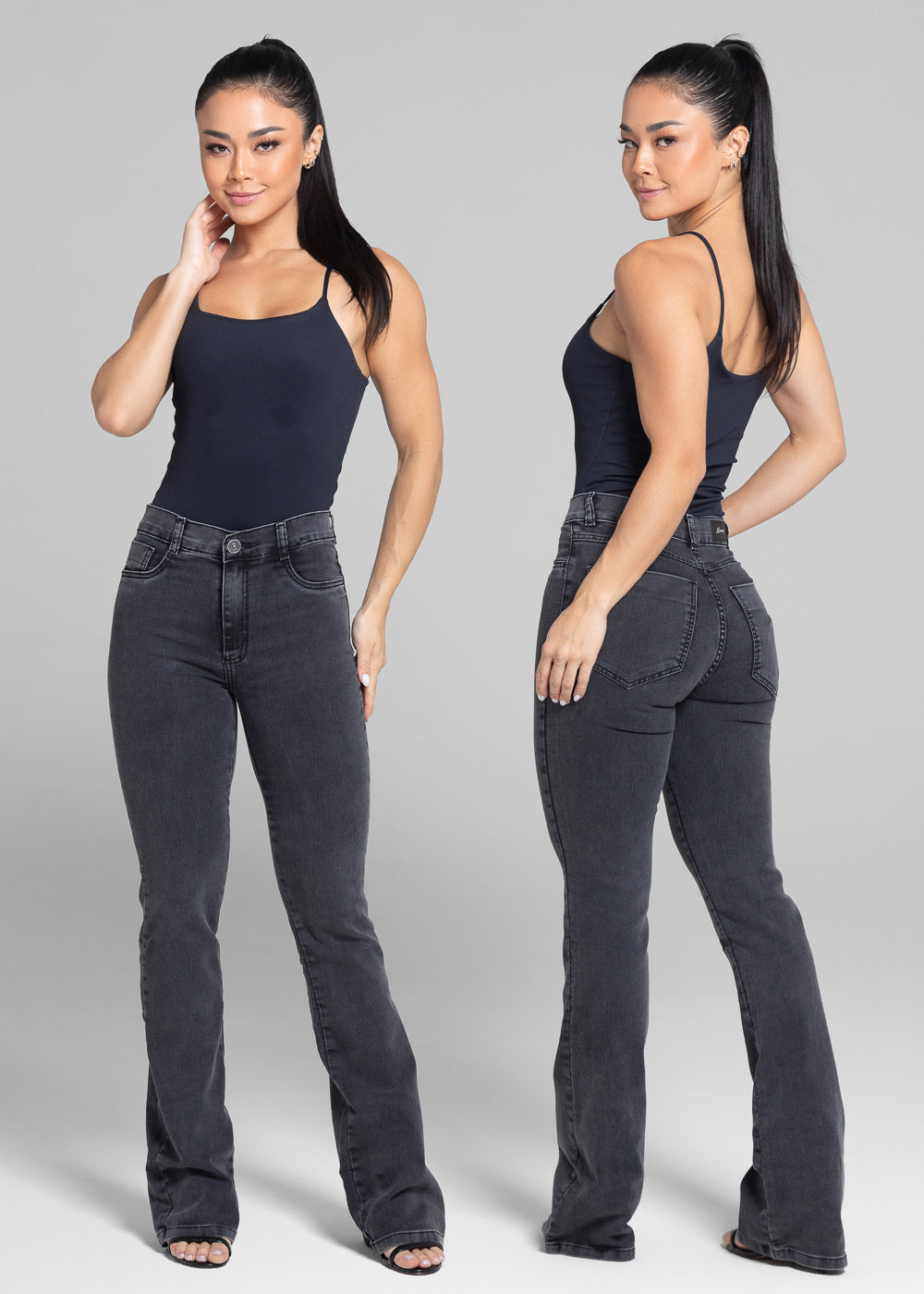 Calça Jeans Sawary Boot Cut - 282107 PRETO