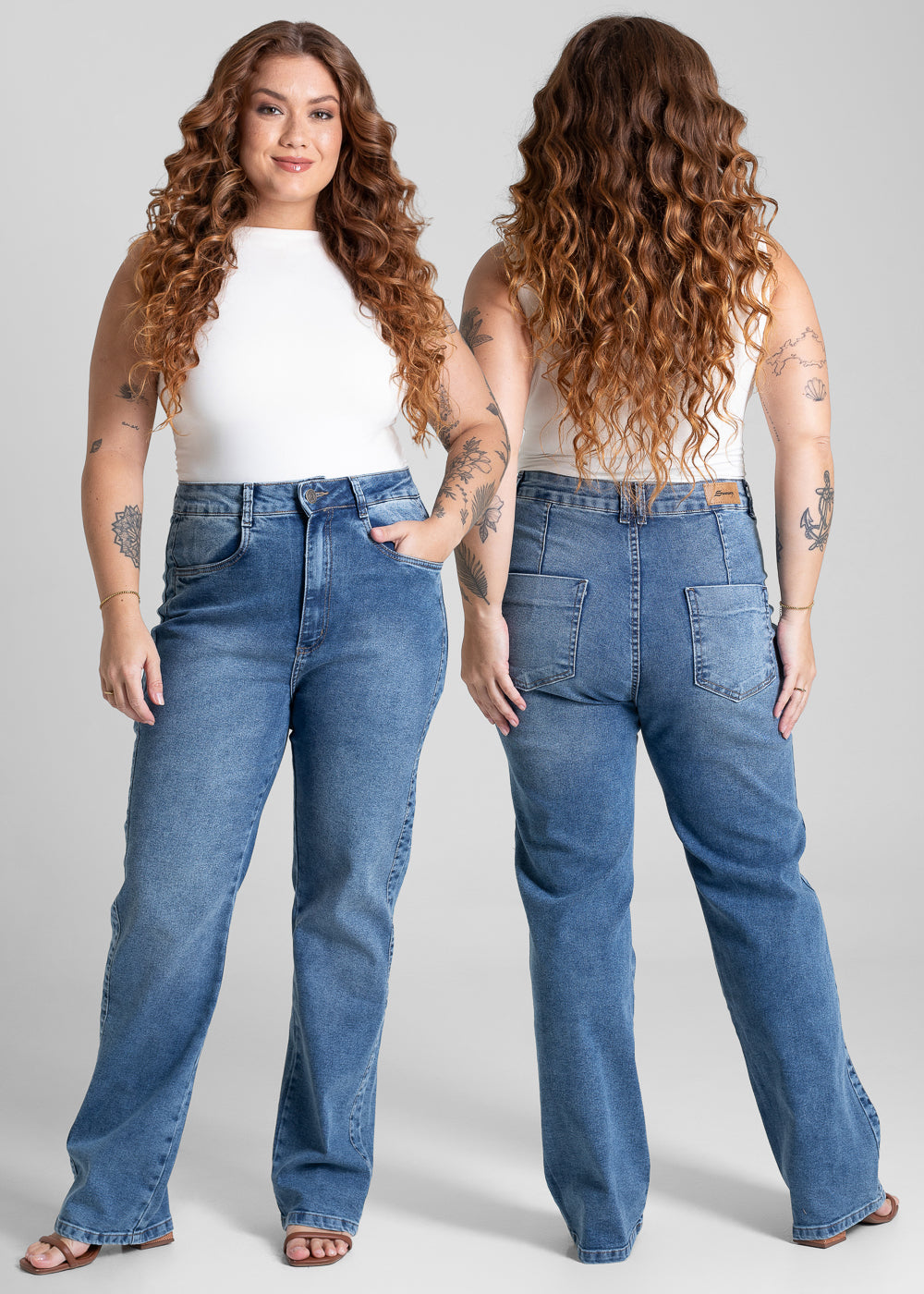Calça Jeans Sawary Plus Size Petit - 282108 AZUL